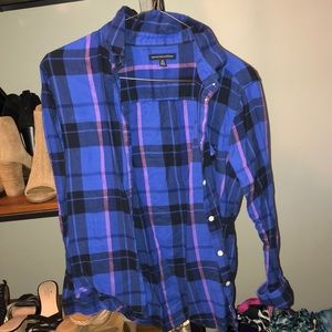 American Eagle Small Flannel Bluish Purplish